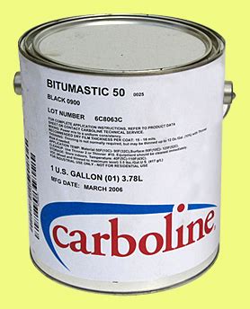 Carboline bitumastic 50  Prepare surfaces steel and concrete in single or